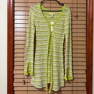 Urban Outfitters Green Long Cardigan